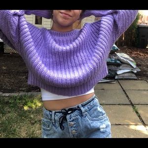 purple sweater